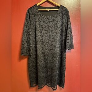 Garnet‎ Hill Black Lace Dress Women Size 18